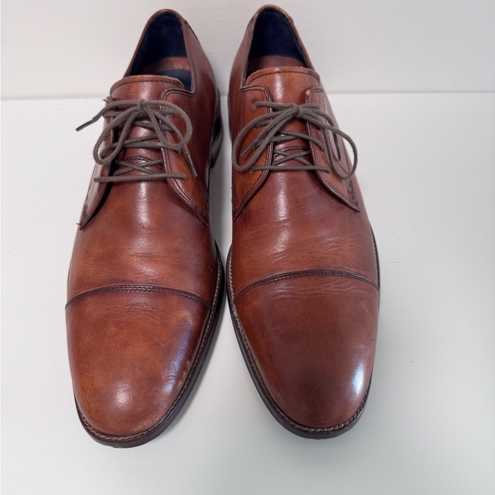 Cole Haan Dress Shoes Mens 12 Brown Leather Lace Up Classic Style